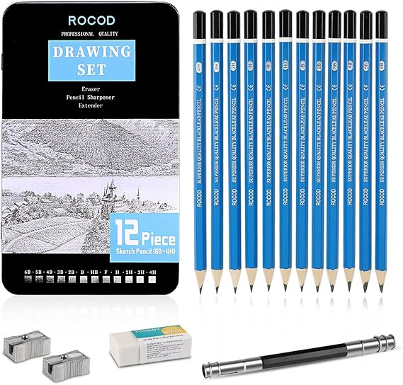Profession Sketch Pencils 6B to 4H for Kids and Adults Drawing, Art Graphite Pencil for Artists B... | Amazon (US)