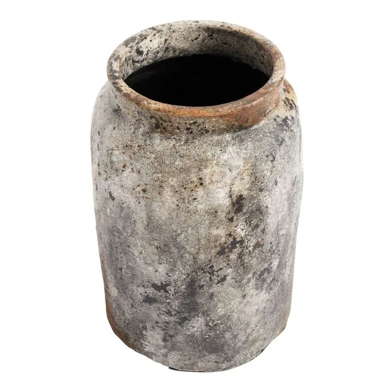 Carbon Gray 15.75'' Indoor / Outdoor Terracotta Table Vase | Wayfair North America