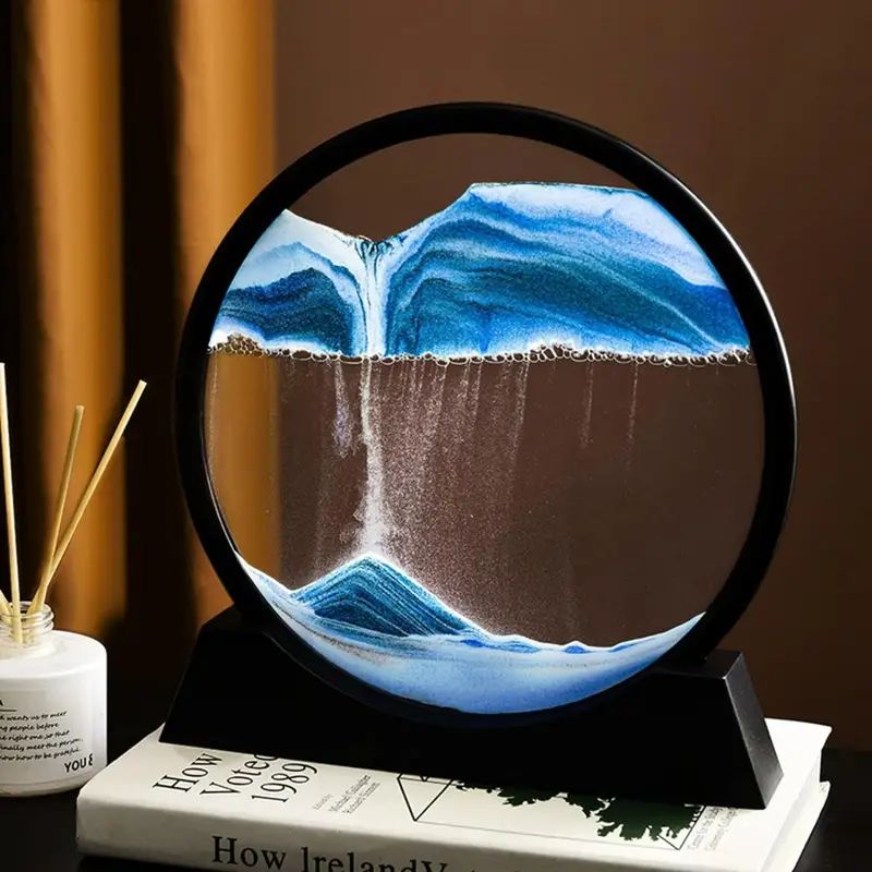 Creative Moving Sand Art Picture Round Glass Decor 3d Deep - Temu | Temu Affiliate Program