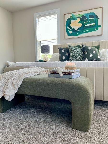 Adding a bench to the end of the bed really cozies up a space. Love this modern one from Pop Maison! Making progress in the bedroom!

#LTKhome