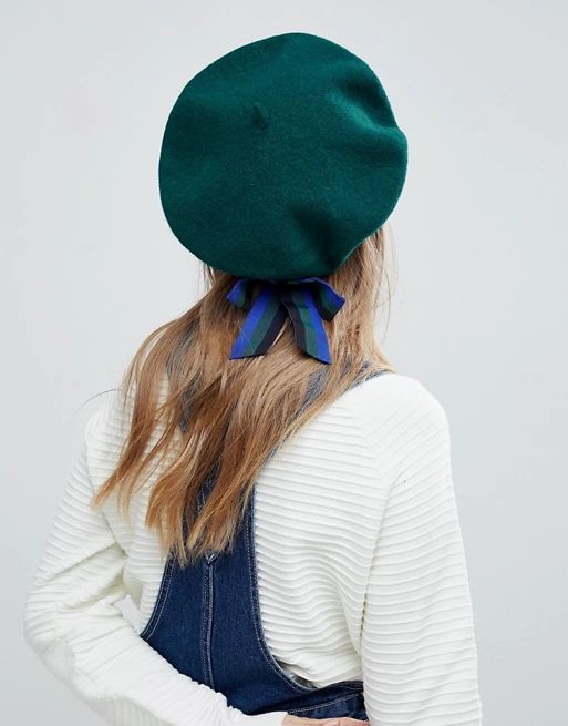 ASOS Wool Beret With Bow | ASOS UK