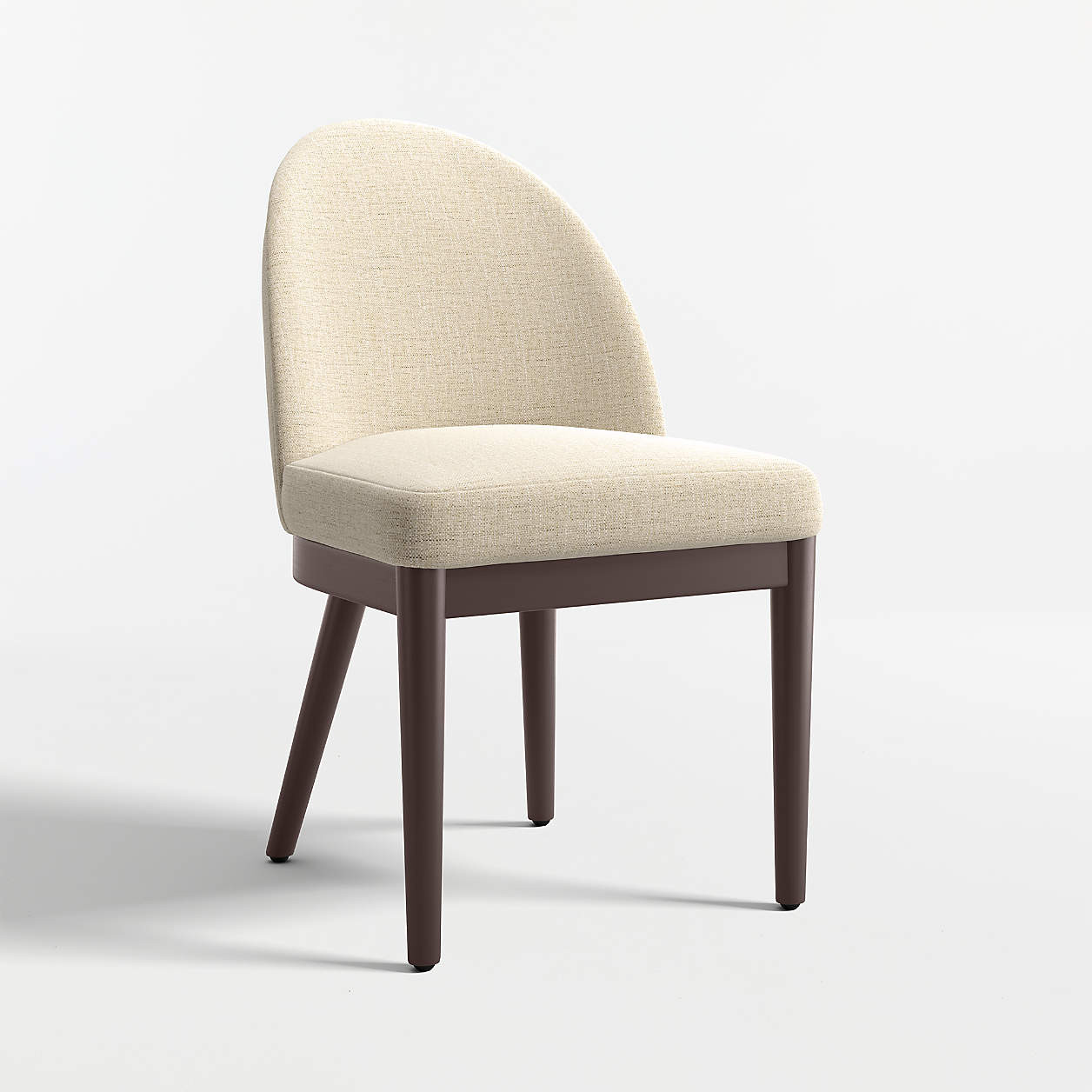 Ana Ivory Dining Chair with Brown Wood Legs + Reviews | Crate & Barrel | Crate & Barrel