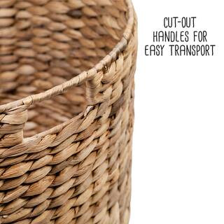 Natural Water Hyacinth Bear Storage Baskets (Set of 2) | The Home Depot