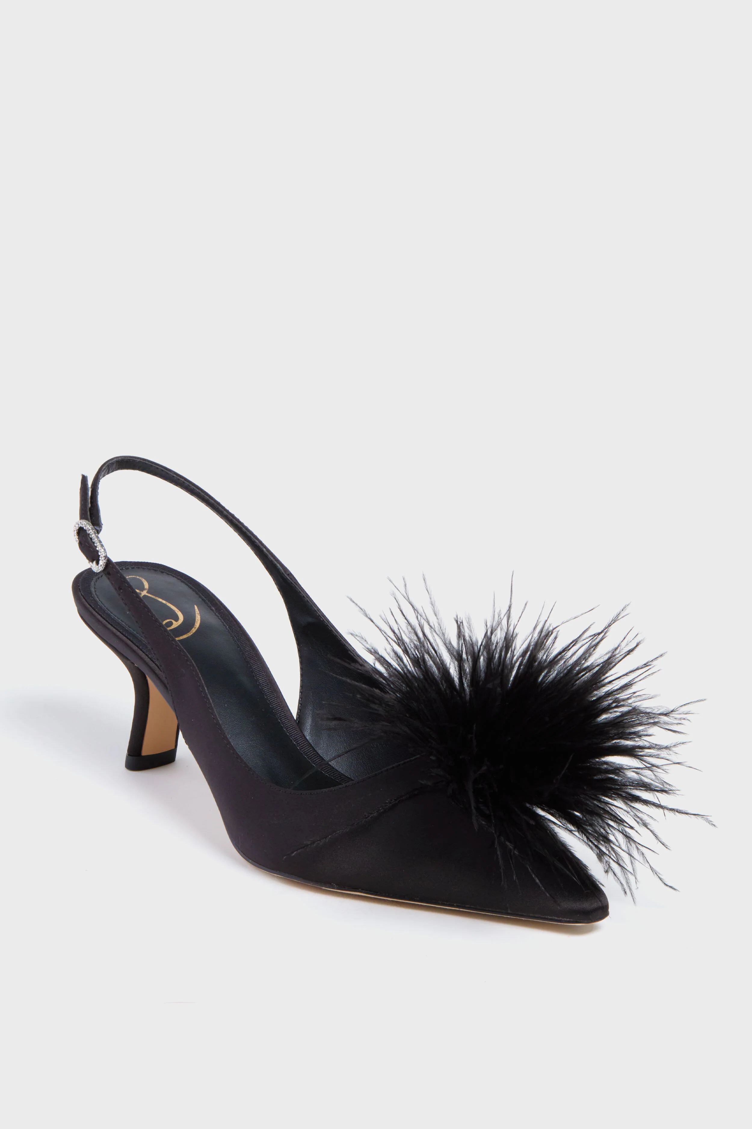 Black Bianka Feather Heels | Tuckernuck (US)