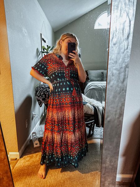 My favorite maxi dress both pregnant and not pregnant ✨ free people, midi dress, short sleeve dress, maternity outfit, pregnancy, boho 

#LTKwedding #LTKstyletip #LTKbump