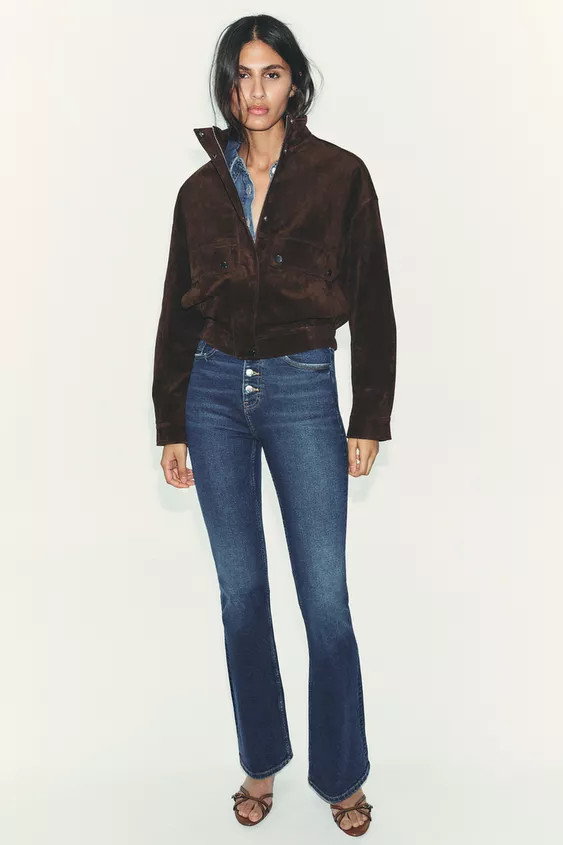 Z.06 HI-RISE FLARE JEANS | Zara US