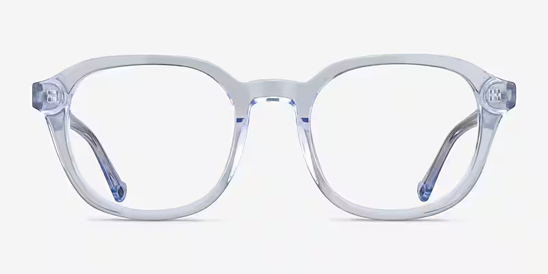 Justin Square Clear Blue Glasses for Men | Eyebuydirect | EyeBuyDirect.com