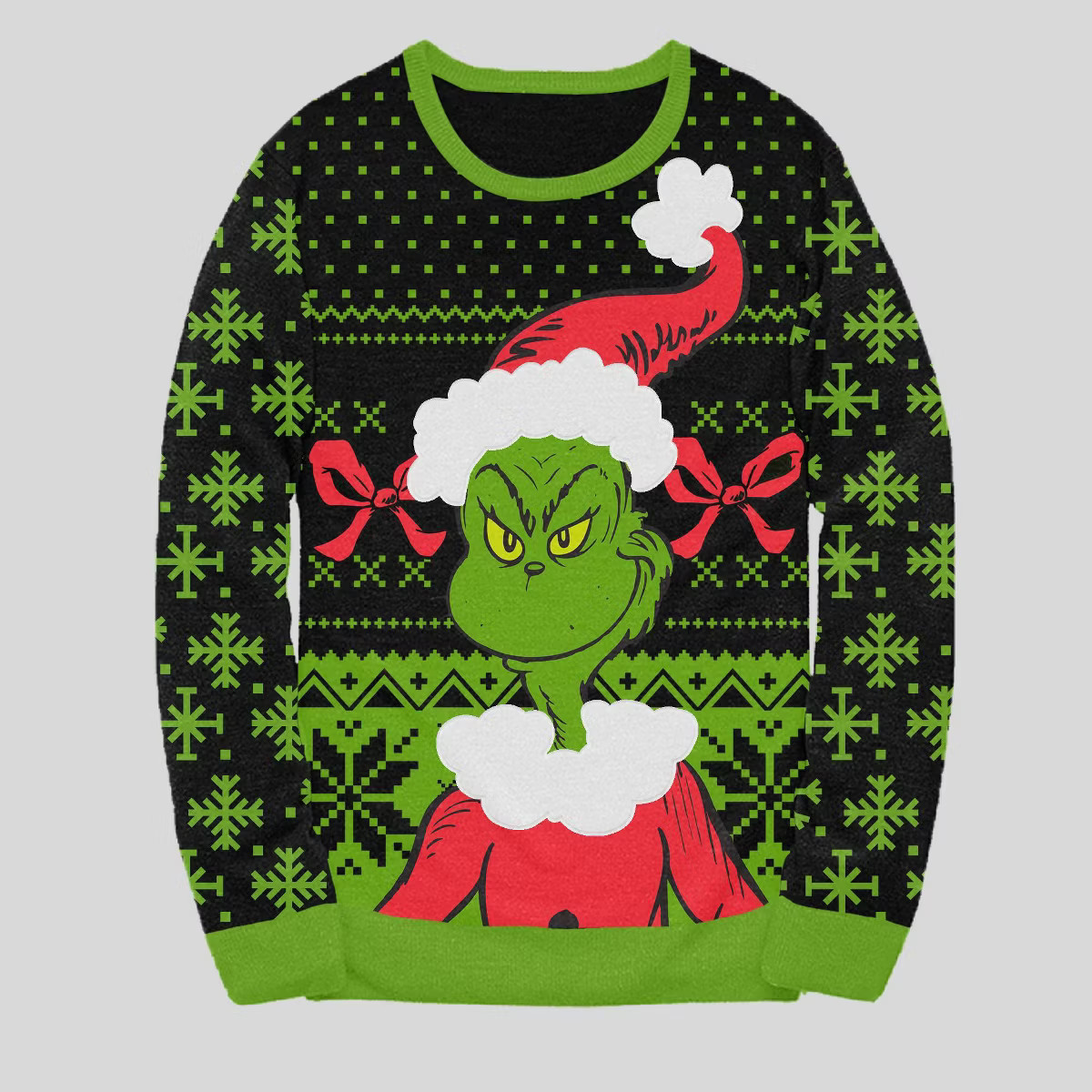 Men's Dr. Seuss The Grinch Sweater - Green/Black | Target