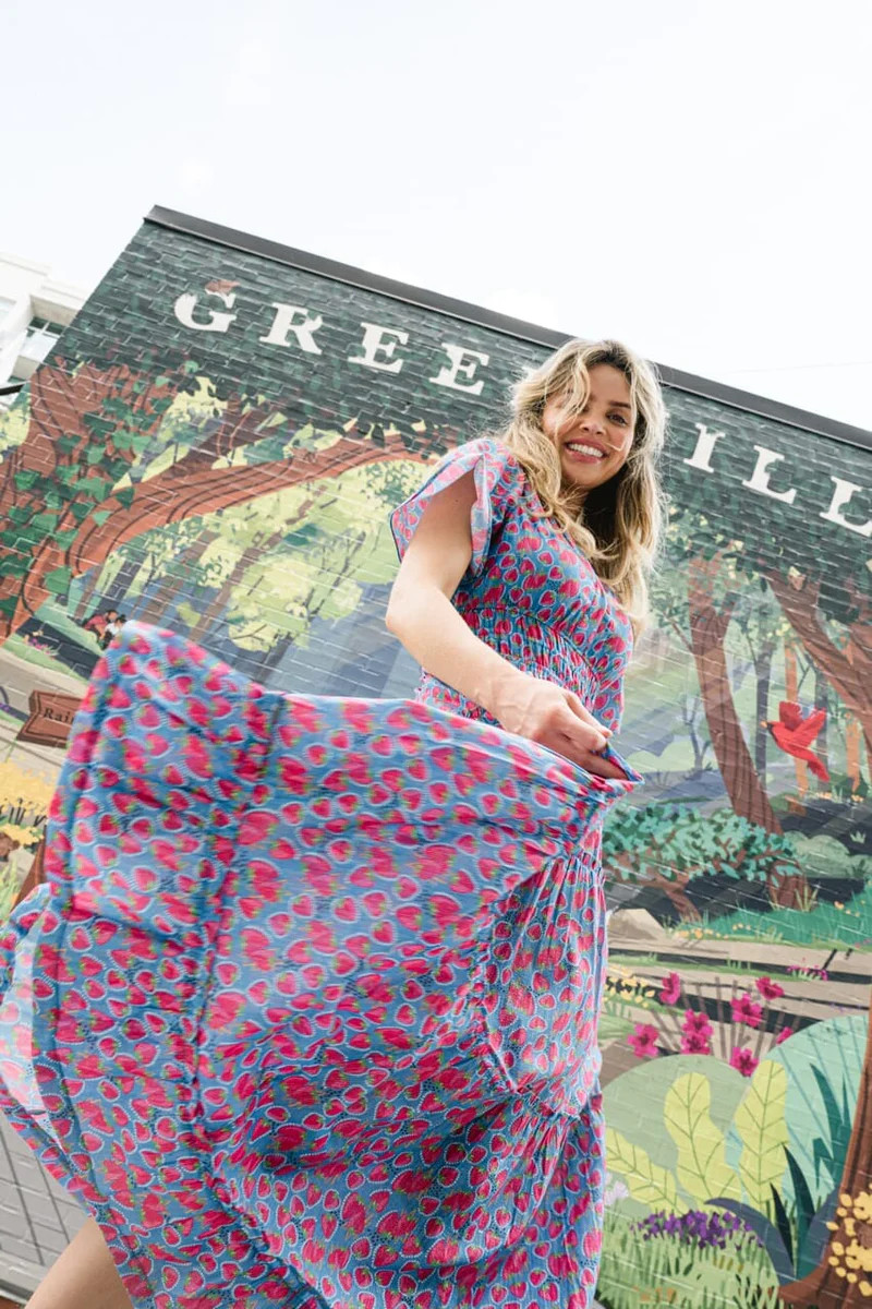 Willow Maxi Dress | Strawberries | Briton Court