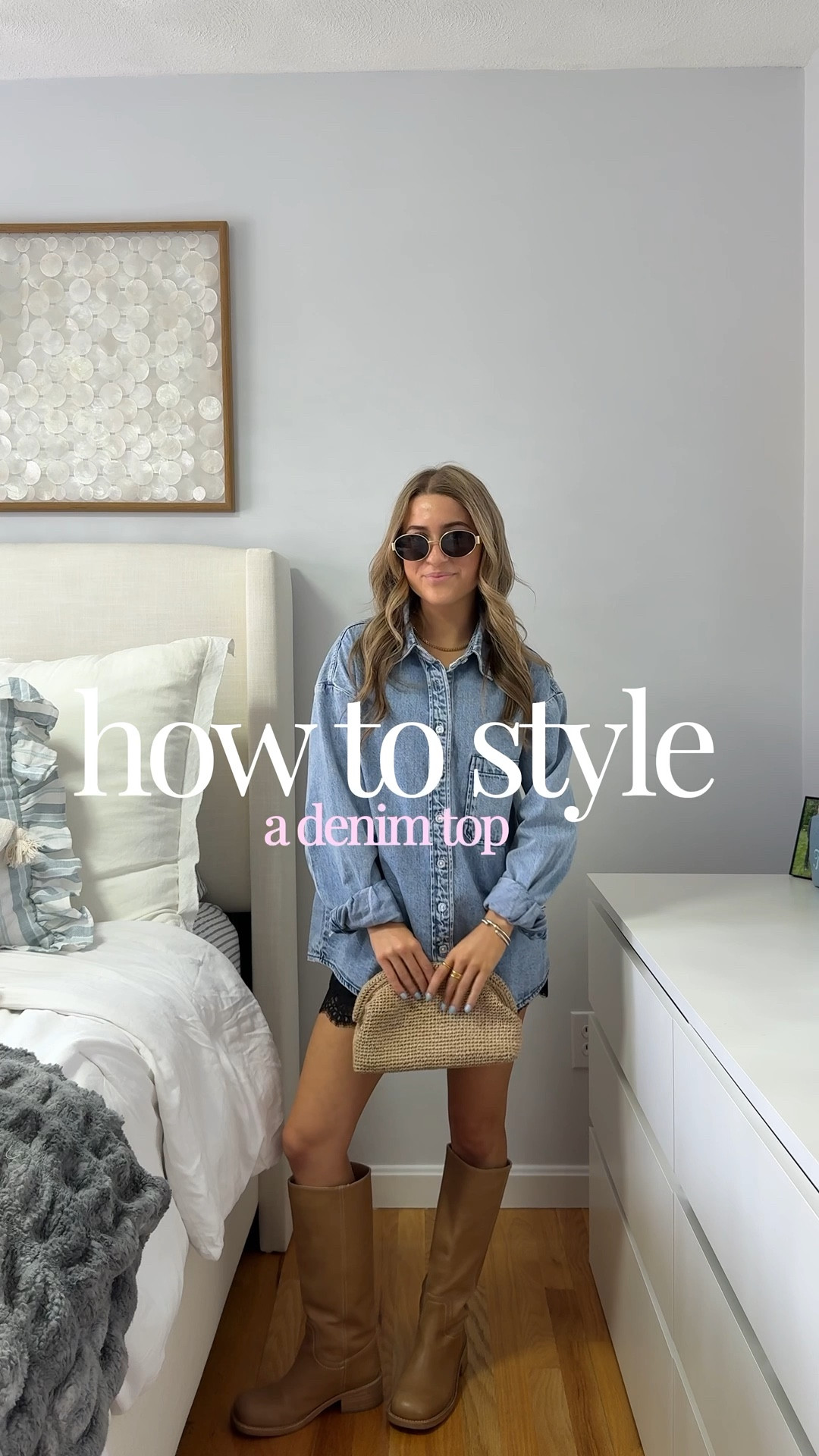 this denim top is from parke but it is sold out 😭 linking another fav of mine that I have and love!! 

#LTKSeasonal #LTKU #LTKootd