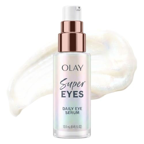 Olay Super Eye Serum - Vitamin C, Caffeine, Niacinamide, Amino Peptide, Aloe Vera - Brightens Dark Circles, Anti-Wrinkle, Anti-Aging, Brightening, Smooths Fine Lines, Firming, Hydrating, 0.45 Oz | Amazon (US)