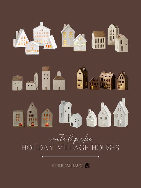 One of my favorite decor pieces during the holidays is village houses! I love the character, charm, and texture they provide. These options are all beautiful! Glazed ceramic, wood, galvanized metal—all such beautiful details and textures  

#LTKHoliday #LTKstyletip #LTKhome