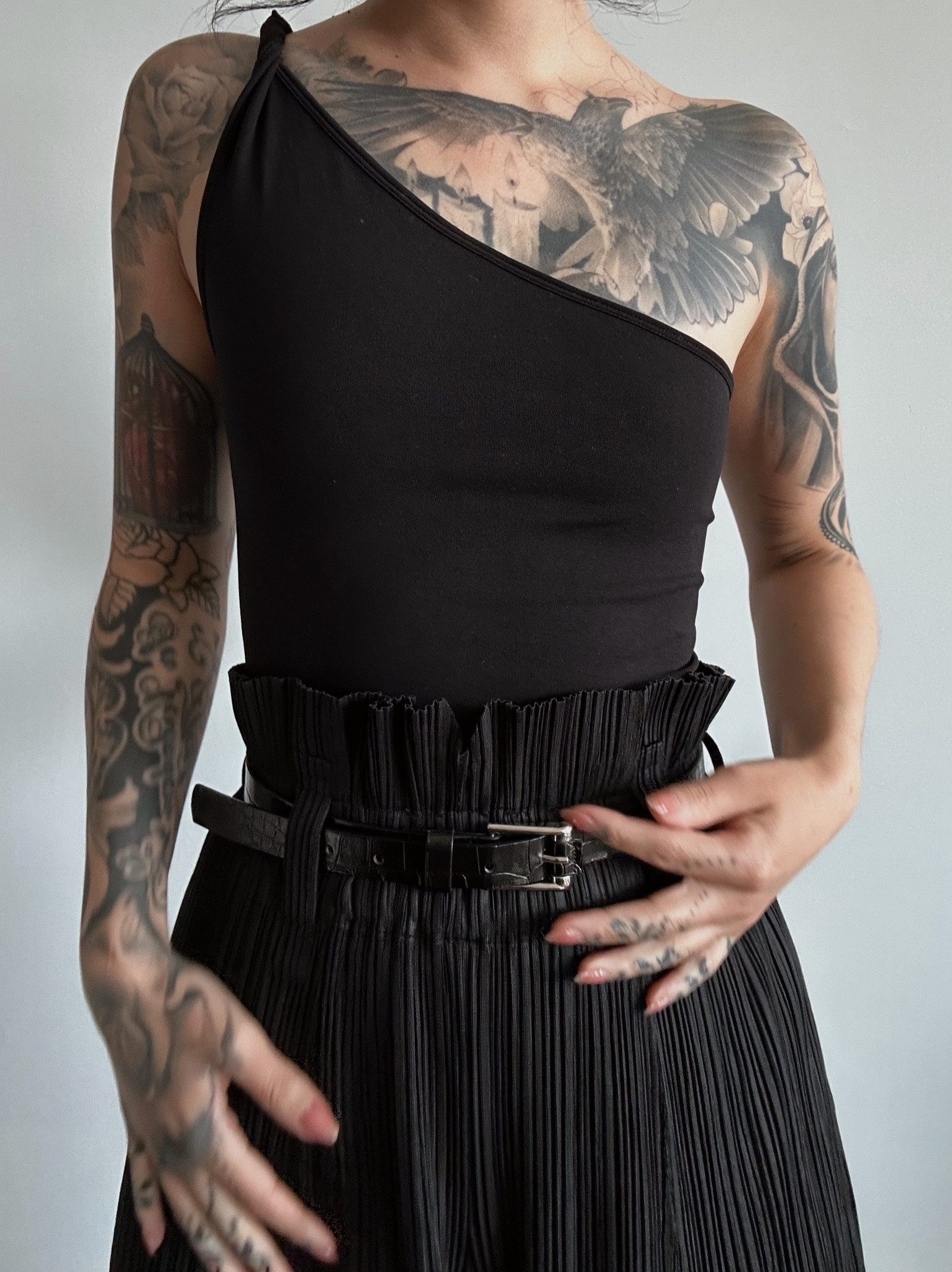 All Black outfit. One shoulder top with black pleated pants.

#LTKSeasonal #LTKFind #LTKstyletip