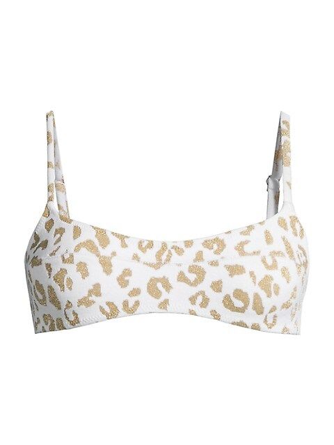 The Elsa Animal Print Bikini Top | Saks Fifth Avenue