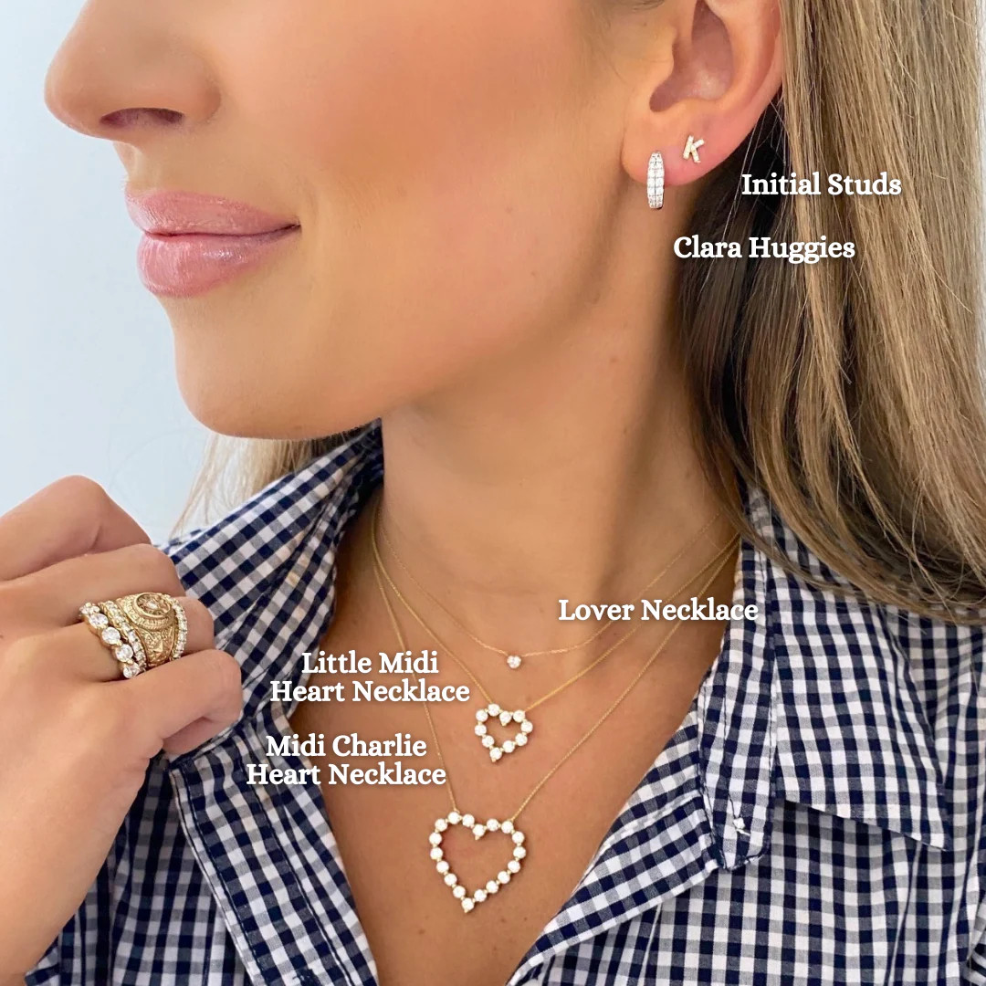 Initial Diamond Stud Earrings | RW Fine Jewelry