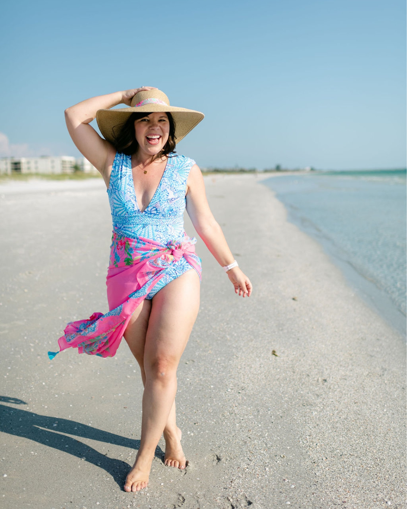 More than ready for that summer state of mind! ☀️👙🌴

We may still be a week away from the “official” kickoff to summer, but @splashofpinkct is getting the party started with the most gorgeous Lilly swim suits and free gifts with purchase! Spend $150 and choose this sun hat OR pareo, spend $300 and get BOTH! Talk about summer fun 👙

I’m wearing a size 8 in this suit, and it’s got great coverage and a 🙌🏻 fit! The perfect suit for chasing your kids at the beach! 

I’ve linked my favorite summer swim essentials from @splashofpinkct in the LTK app- so check them all out there! 

#ad #splashofpinkct #bethesunshine #shoplocal #summerswim

#LTKswim #LTKtravel #LTKSeasonal