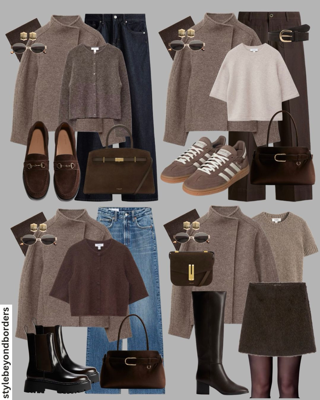 Styling wool jacket for fall 🤎🍂✨


Tags: Asymetric wool jacket in color mole, alpaca knit cardigan, suede loafers, DeMellier suede bag, wide leg denim jeans, brown cotton trousers, cream jumper, alpaca blend knitted top, brown button cardigan oversized fit, brown Chelsea boots, brown suede bag, brown scarf, adidas spezials, alpaca brown skirt, knee high brown boots, H&M, Zara, Mango, Adidas, & other stories 

#LTKstyletip #LTKautumn #LTKwinter