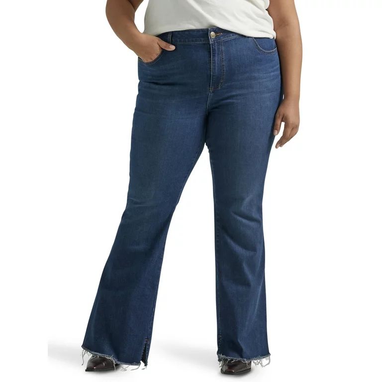 Lee® Women's Plus Heritage High Rise Flare Jean with Raw Hem | Walmart (US)