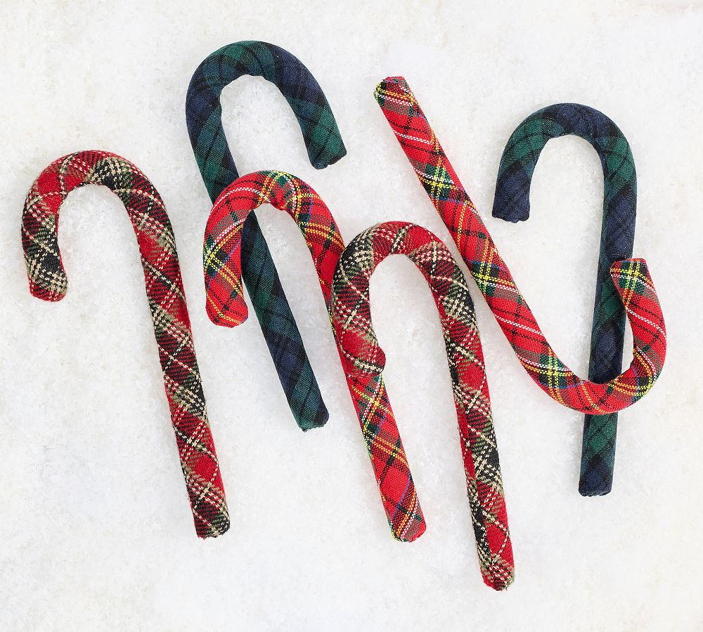 Plaid Candy Canes - Set of 6 | Pottery Barn (US)