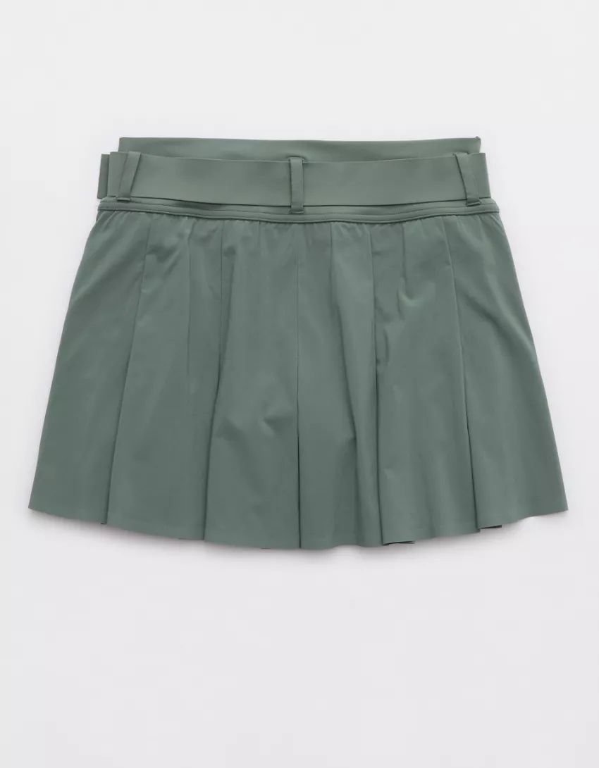 OFFLINE By Aerie Real Me Belted Pleated Skort | American Eagle Outfitters (US & CA)