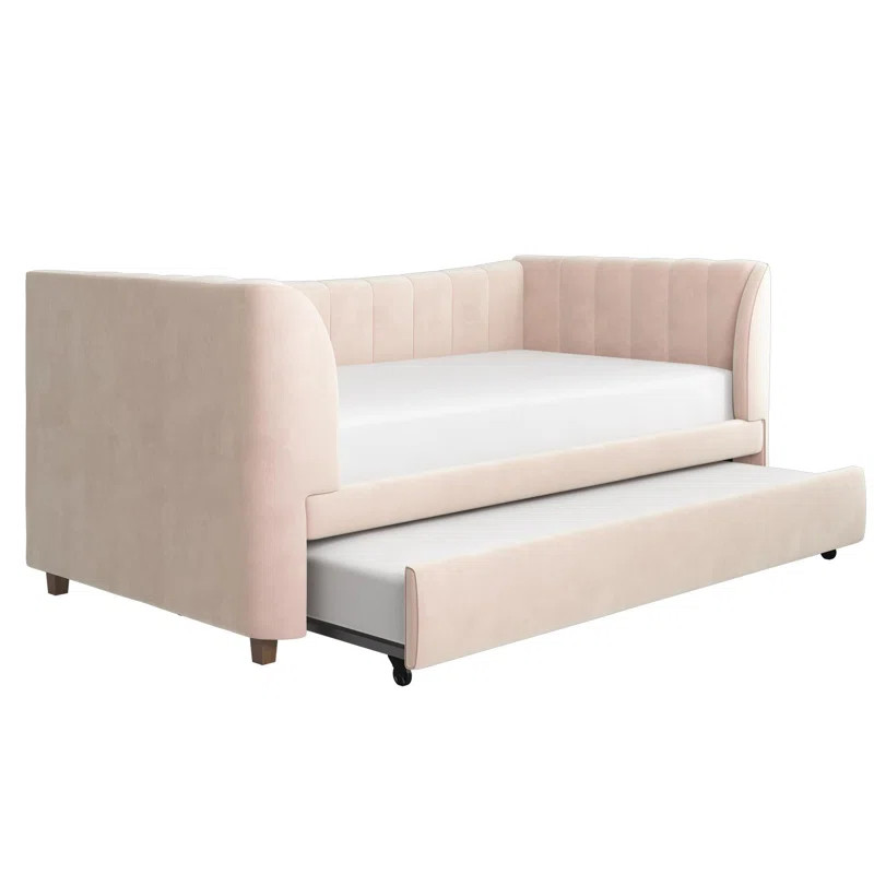 Valentina Twin Upholstered Daybed with Trundle | Wayfair North America