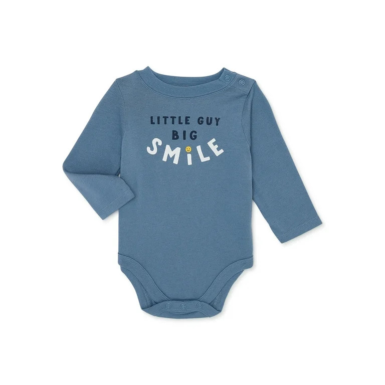Garanimals Baby Boys Graphic Print Bodysuit with Long Sleeves, Sizes 0-24 Months | Walmart (US)