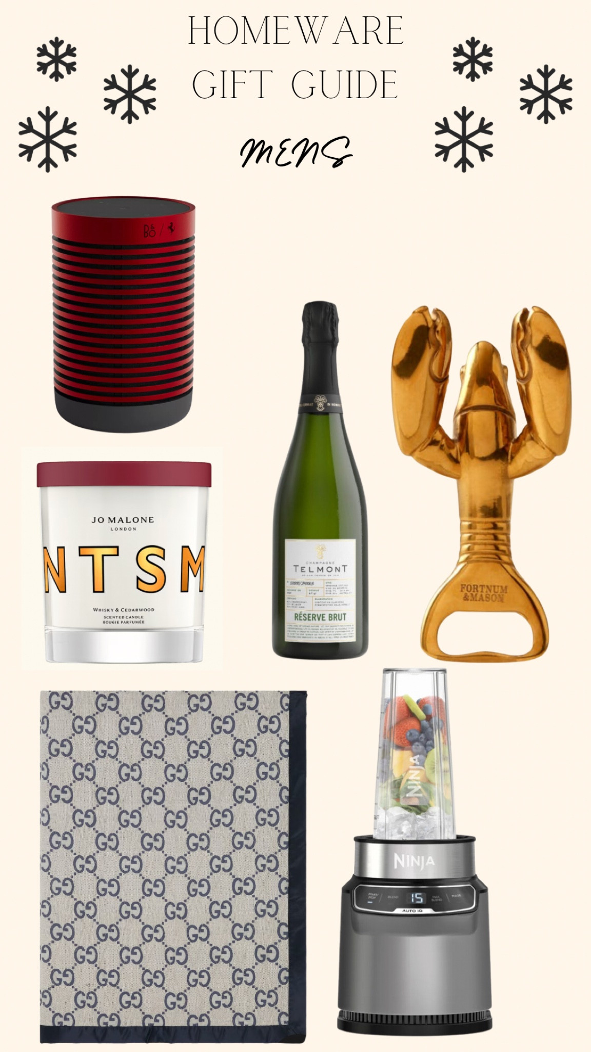 Homeware Mens Gift Guide 

mens gift guide - gift guide for men - gift guide 2023 - gift guide for man - mens presents - men’s gifts - homeware gifts for men - bang and olufsen - speaker for man - jo Malone - Jo Malone men - fortnum and mason - Gucci - Gucci blanket - Gucci for men - designer blanket - ninja - ninja smoothie maker 

#LTKGiftGuide #LTKHoliday #LTKhome