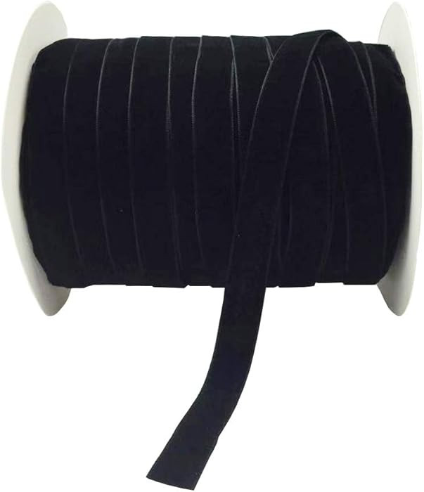 10 Yards Velvet Ribbon Spool (Black, 5/8") | Amazon (US)