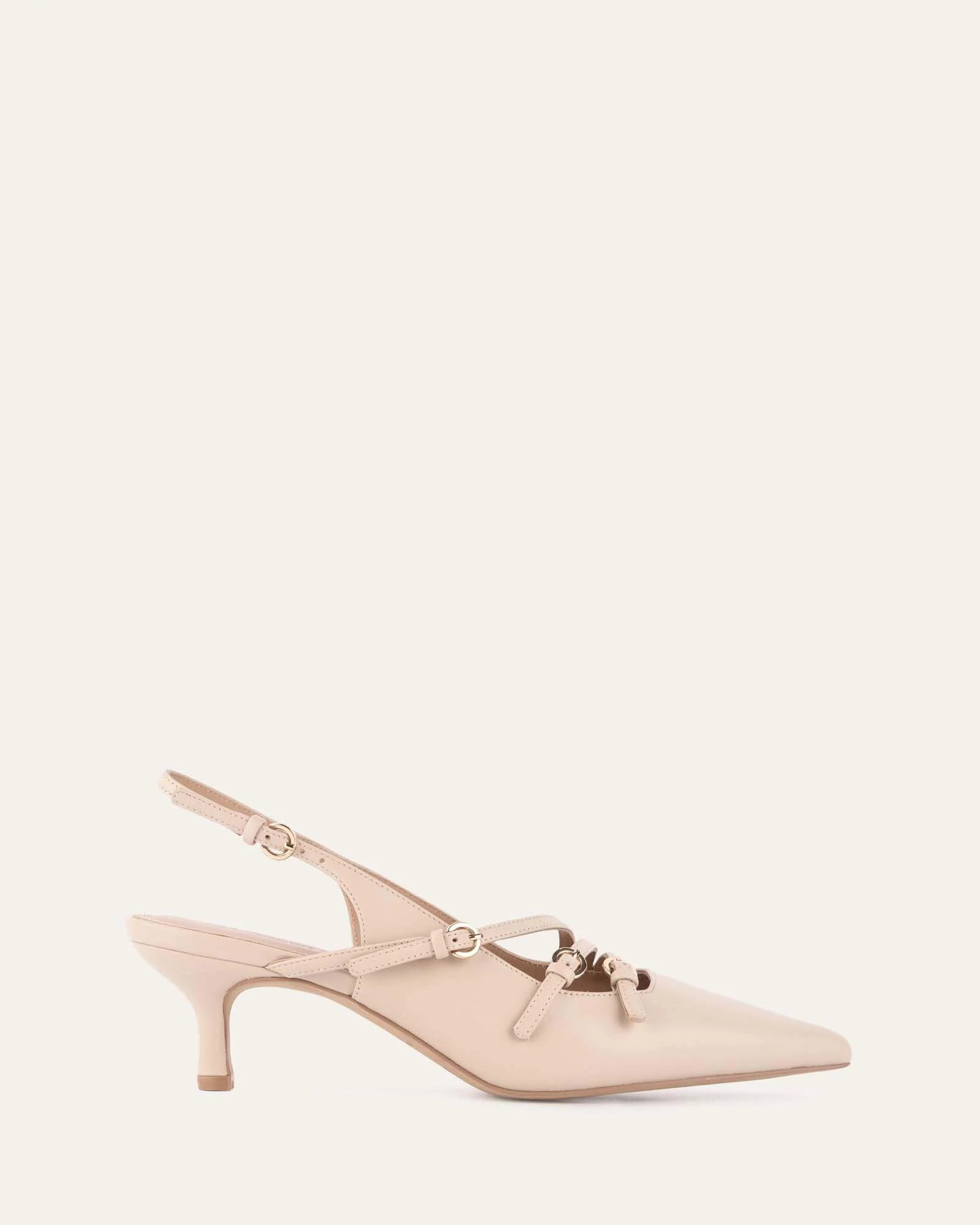 REVOLVE MID HEELS SAND LEATHER | Jo Mercer (AU)