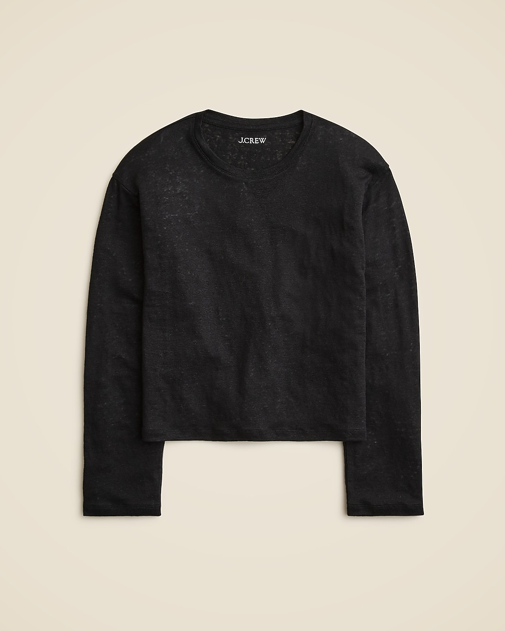 New relaxed linen long-sleeve T-shirt | J. Crew US
