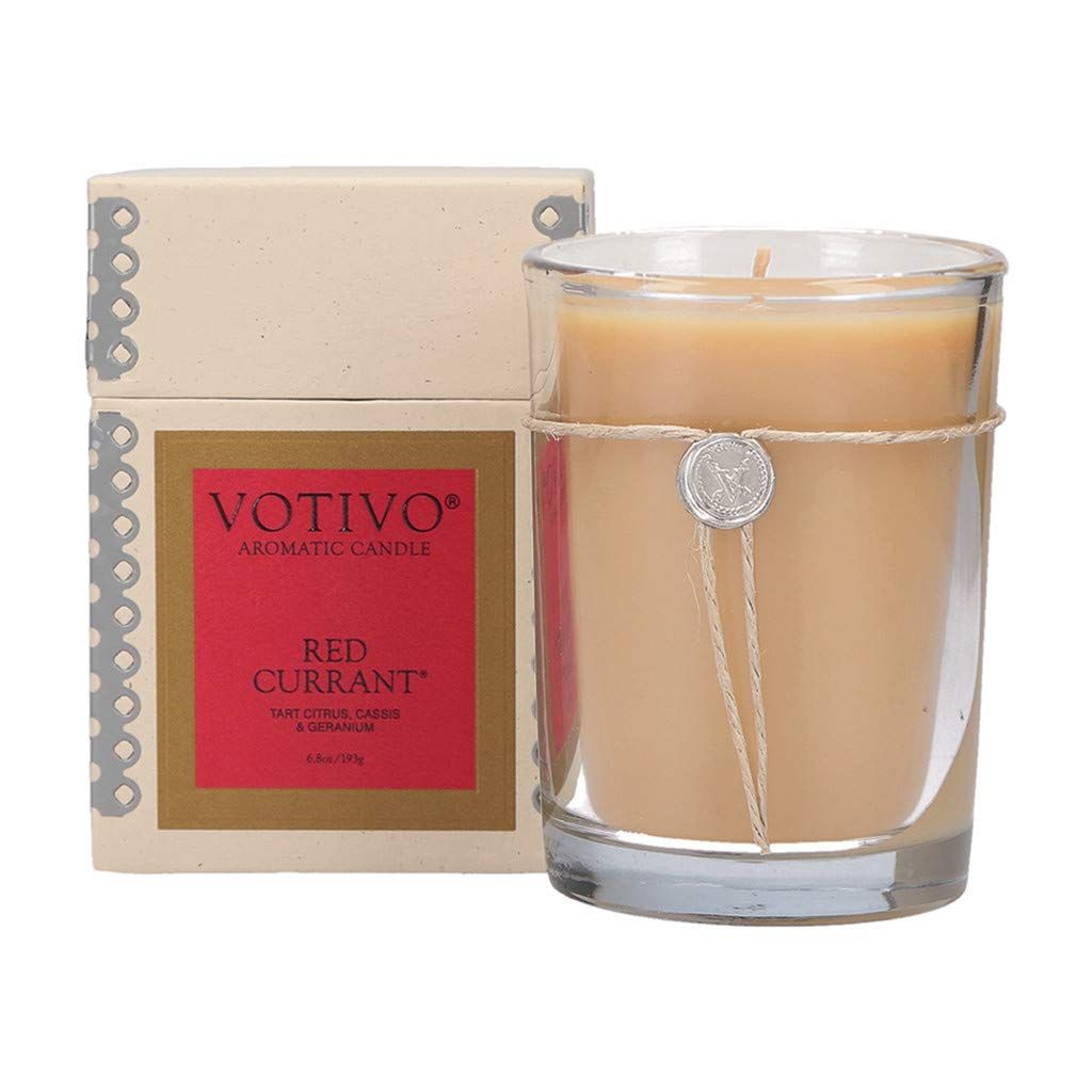 Votivo Red Currant 6.8 oz Aromatic Candle | Soy Wax Blend | Luxury Glass Jar Scented Candle & Box |  | Amazon (US)