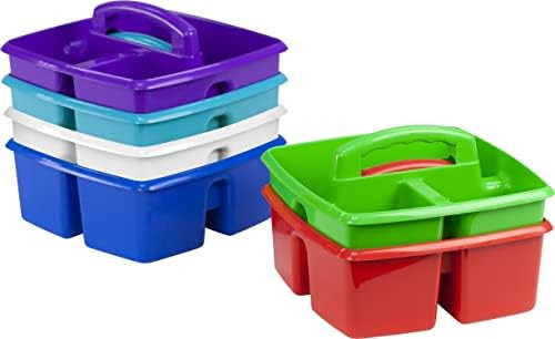 Storex Classroom Caddy, 9.25 x 9.25 x 5.25 Inches, Assorted Colors, Color Assortment Will Vary, Case | Amazon (US)