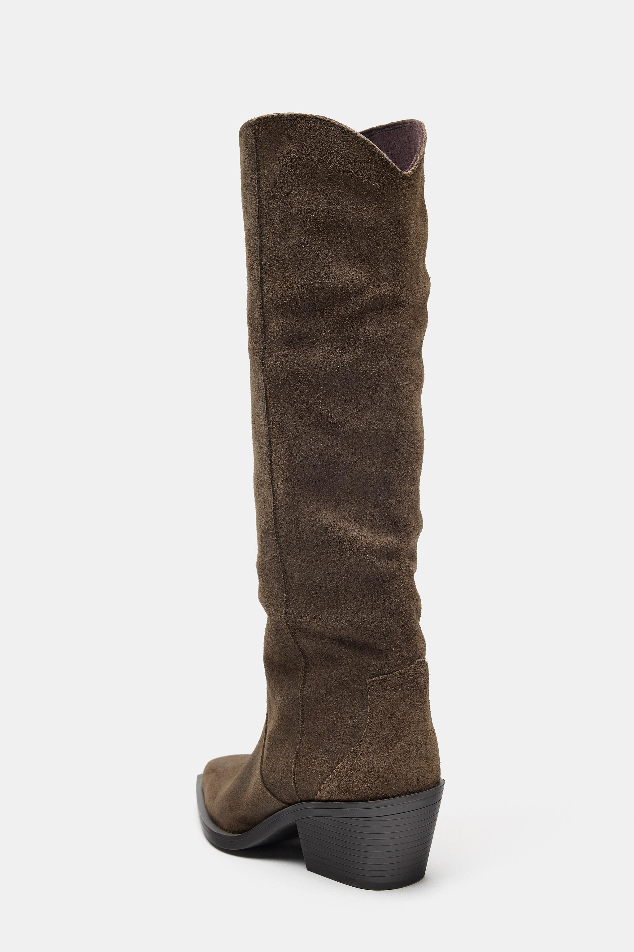 LEATHER COWBOY BOOTS | Zara US