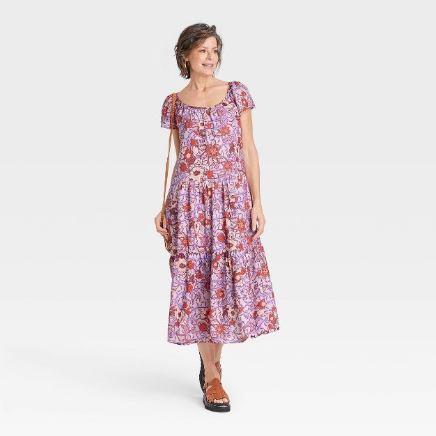 Women's Flutter Short Sleeve A-Line Dress - Knox Rose™ | Target