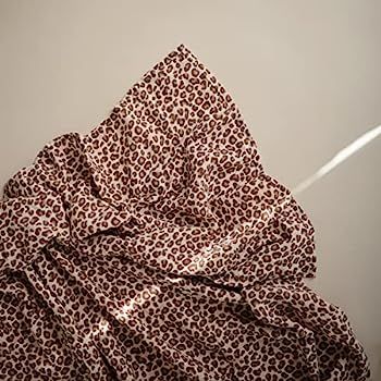 mushie Muslin Baby Swaddle Blanket | 100% Organic Cotton (Leopard) | Amazon (US)