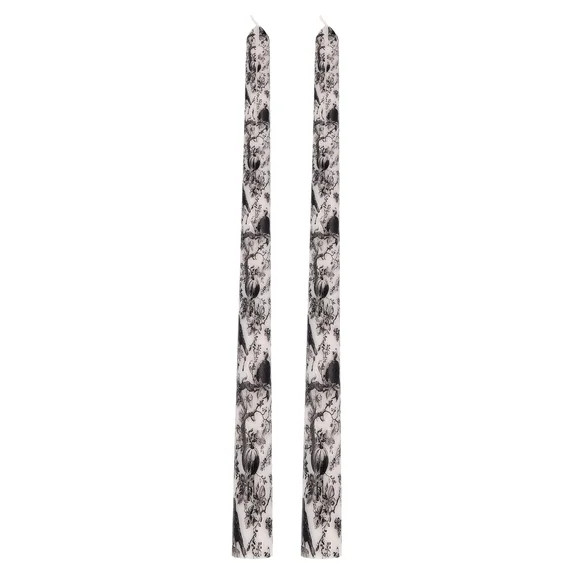 My Texas House Halloween Ravens Taper Candles, Black and White, 2 Count, 11" | Walmart (US)
