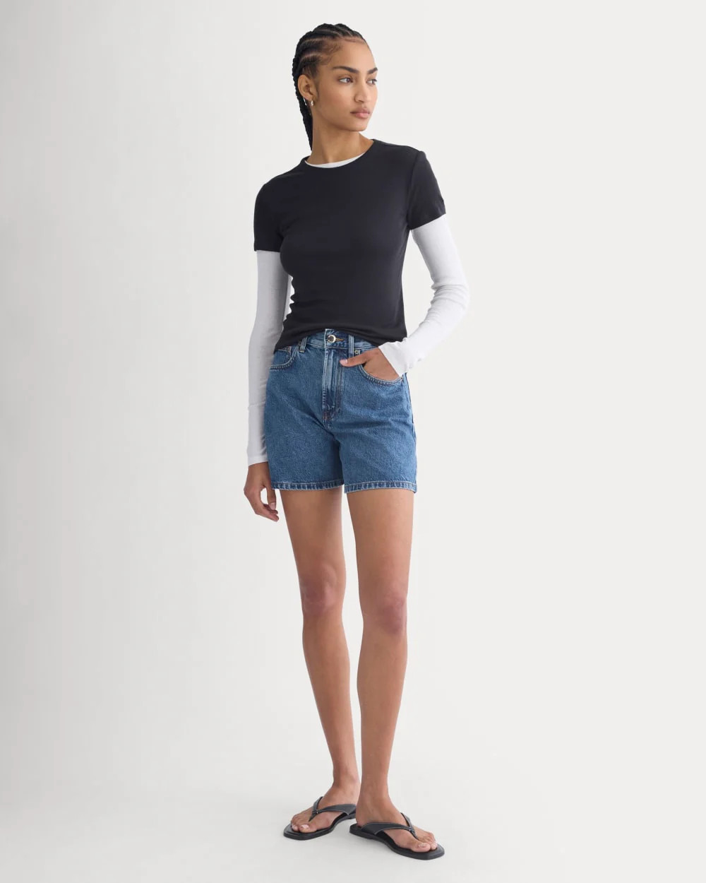 Way-High® A-Line Denim Short | Bright White | Everlane