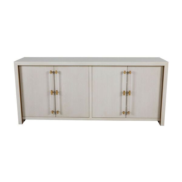 Winford Cerused White and Stain Gold 80-Inch Cabinet | Bellacor