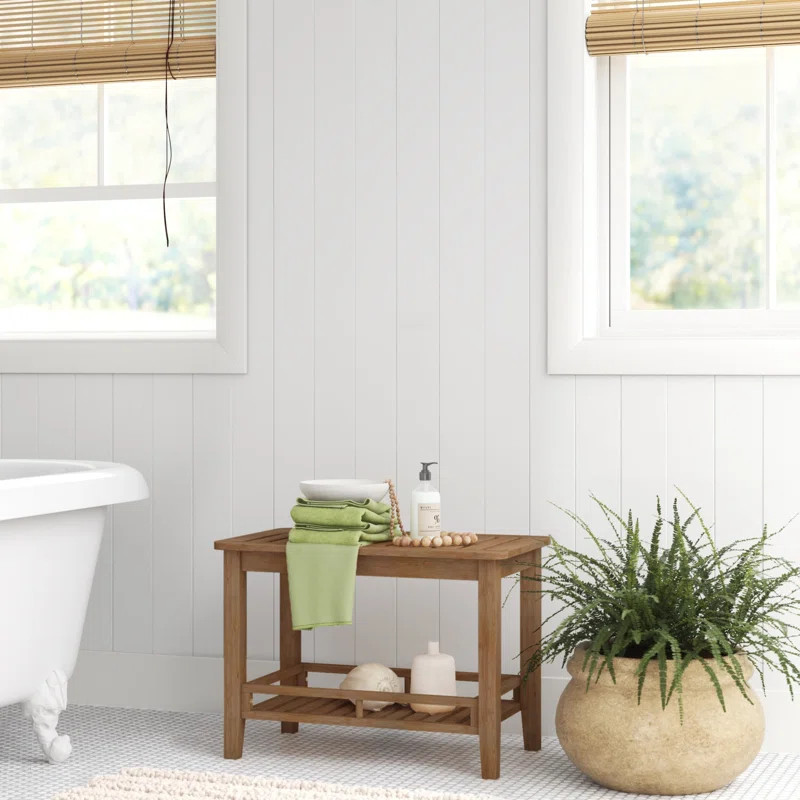 Solid Wood Freestanding Bathroom Shelves | Wayfair North America