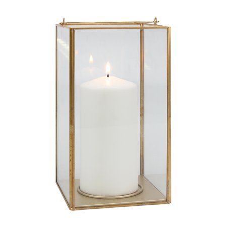 [Delivery] Better Homes & Gardens Metal & Glass and Gold Large Lantern | Walmart (US)