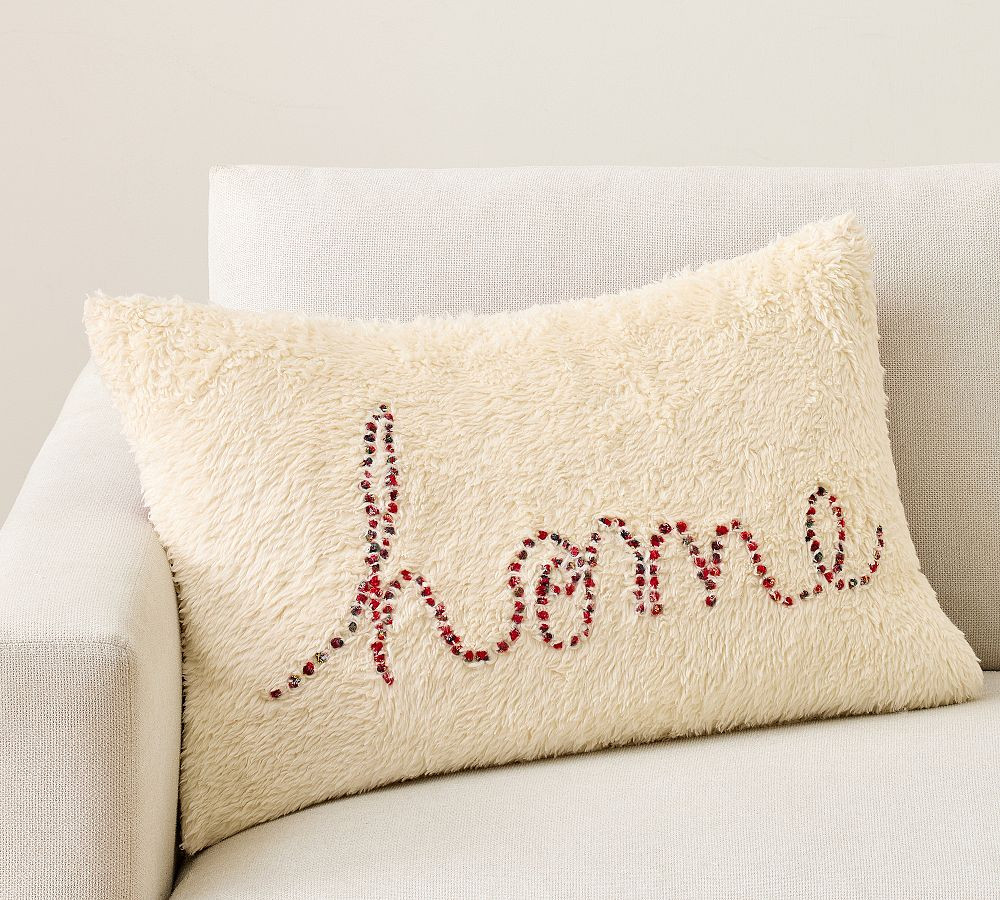 Home Plaid Back Knotted Lumbar Pillow Cover, 16" x 26" | Pottery Barn (US)