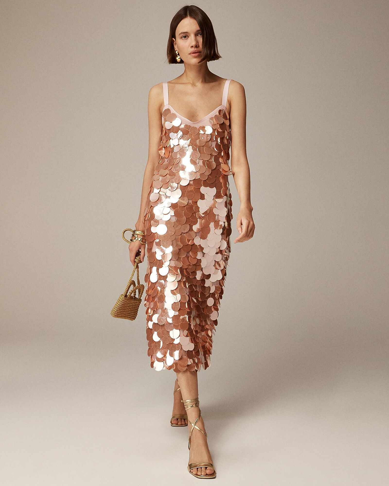 Collection circle-sequin midi dress | J. Crew US