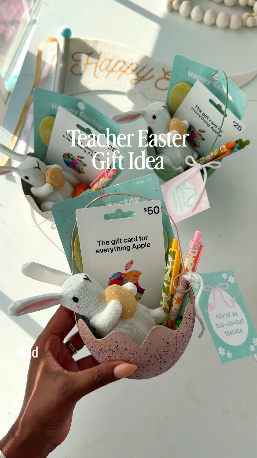 #ad Teacher Easter Gift Idea 🐰🌷 When it comes to gifting teachers, I always start with what they actually want… and every time I poll them, the #1 answer is gift cards 

I love Apple Gift Card because they aren’t limited to just one store. Teachers can use them for movies, music, apps, games — whatever they’ll truly enjoy on their own time. It makes the gift feel thoughtful and flexible.

This idea works perfectly for Easter, Teacher Appreciation Week, or honestly anyone on your gifting list like coaches, grandparents, kids, partners… it’s such a versatile option @target #GiftCard #TargetPartner #Target #MomLife #EasterGifting @Shop.LTK #liketkit

#LTKKids #LTKSeasonal #LTKmomlife