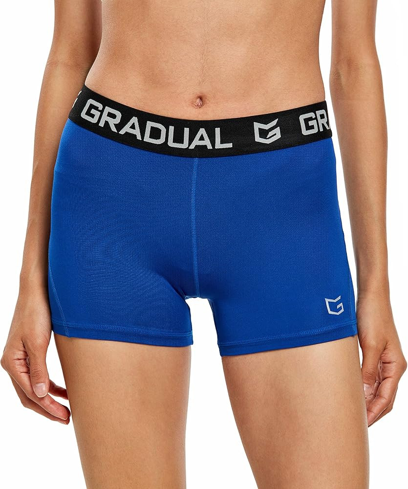 G Gradual Women's Spandex Compression Volleyball Shorts 3" /7" Workout Pro Shorts for Women | Amazon (US)