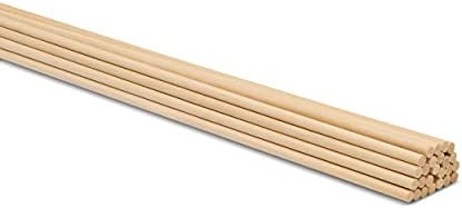 Dowel Rods Wood Sticks Wooden Dowel Rods - 3/16 x 24 Inch Unfinished Hardwood Sticks - for Crafts... | Amazon (US)