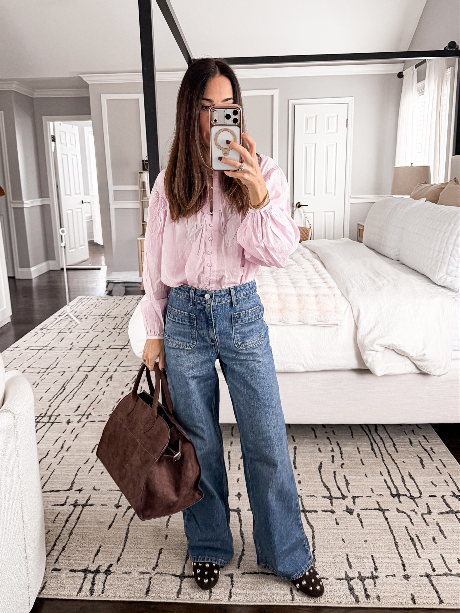 $24 spring top from Walmart that’s giving Madewell vibes. Wearing size xs 

#LTKootd #LTKOver40 #LTKFindsUnder50