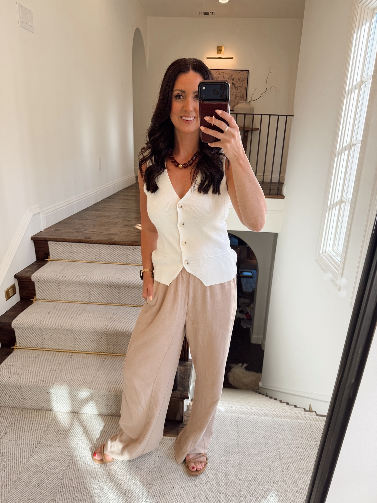 The most comfortable and chic summer outfit. Feels like loungewear! Pants run longer, wearing a small in both!

#LTKOver40 #LTKSeasonal #LTKootd