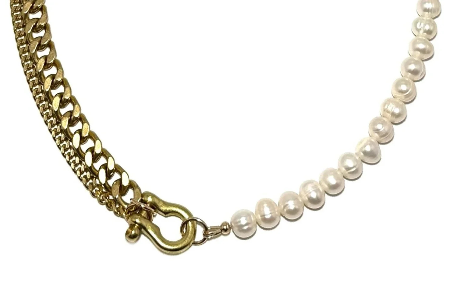 SHACKLE DUO: PEARL NECKLACE \u2014 Rachel Nathan | Rachel Nathan