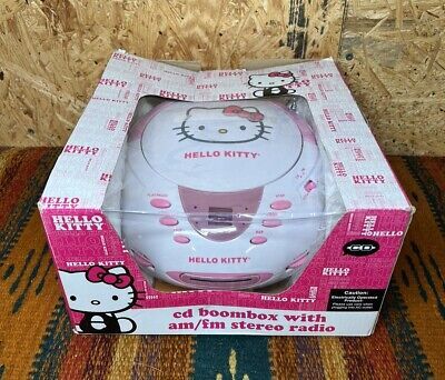 BRAND NEW Hello Kitty CD Boombox with  AM /FM Stereo Radio KT2024A  | eBay | eBay UK