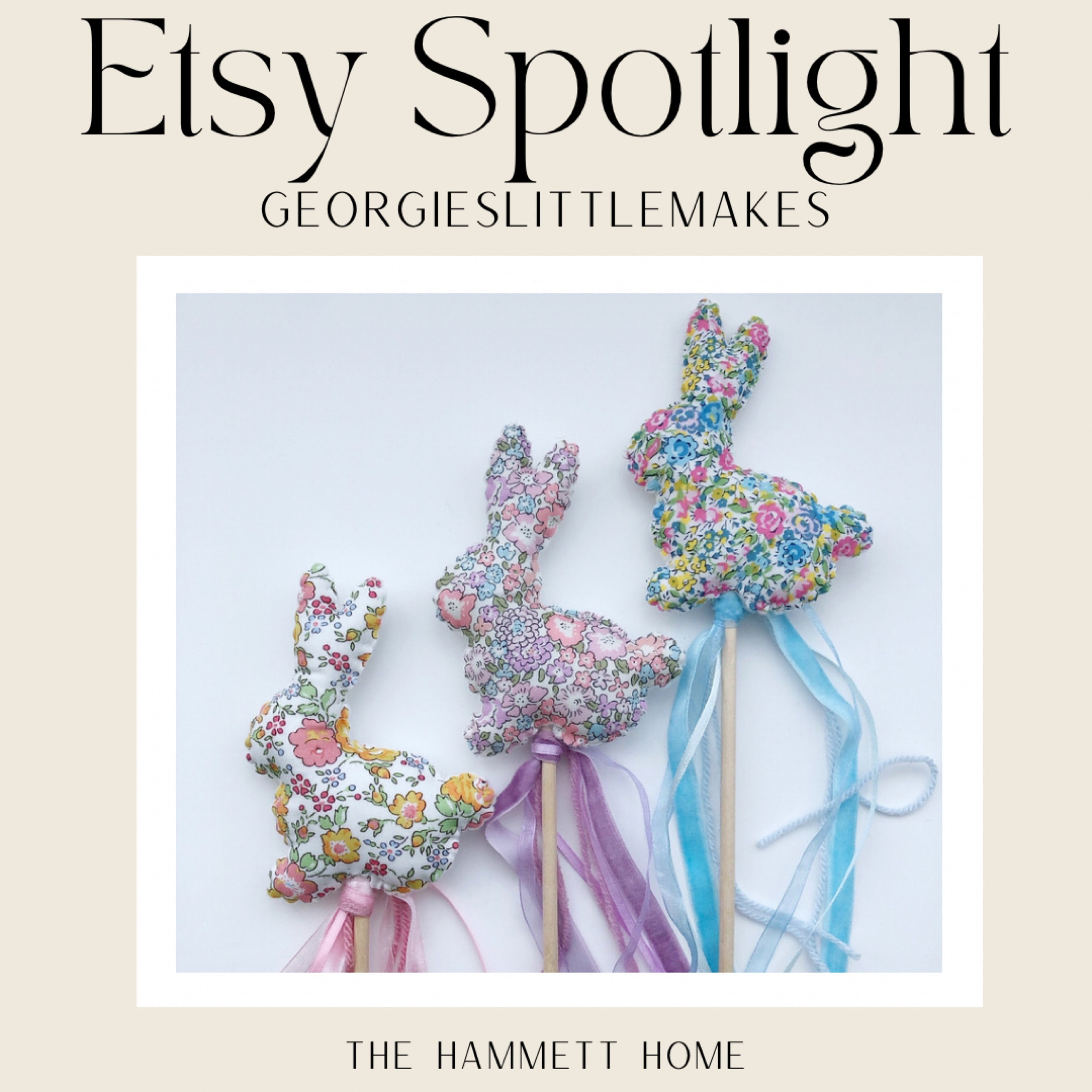 Back with another Etsy spotlight! She makes the cutest handmade items — sewn letter decorations, these bunny wands, fabric bunny decor, and so much more! 


Etsy, handmade, small business, Easter, spring, decor, home, favorites, trending, affordable, nursery, kids, baby, family, preppy, vintage 

#LTKfindsunder50 #LTKhome #LTKSeasonal